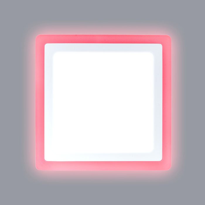 квадратный светодиодный светильник с красной подсветкой